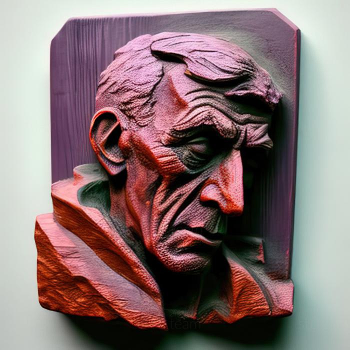 3D model Leon Golub American artist (STL)